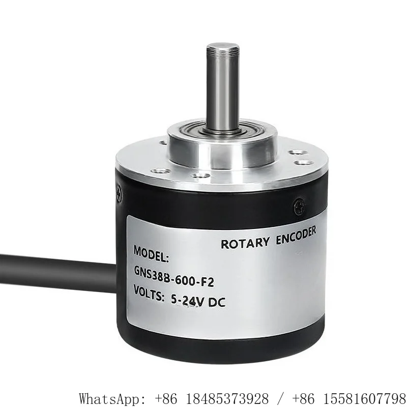 Incremental Rotary Encoder 38mm AB Phase 5-24V DC Waterproof Photoelectric Encoder for Industrial Automation Control