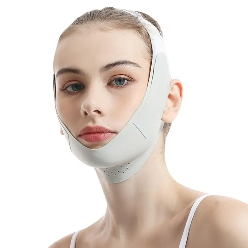 E65F V Line Mask Double Chin Reducer การยกหน้าเข็มขัด V รูปร่างหน้าซีดหน้ากาก Slimming Mask