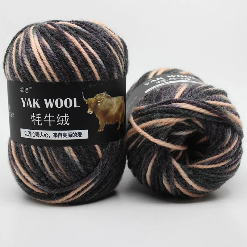 

100g Thick Yak Wool Yarn Hand Woven Coarse Cashmere Yarn for Knitting Crochet Sweater Scarf Merino Blended Wool Thread