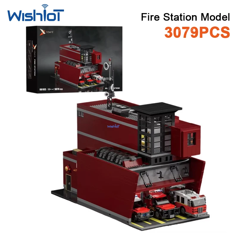 

3079PCS Fire Rescue Station Building Blocks Fire Truck Ambulance Fire Police Car MOC Model Bricks Kids DIY Toy Holiday Gifts