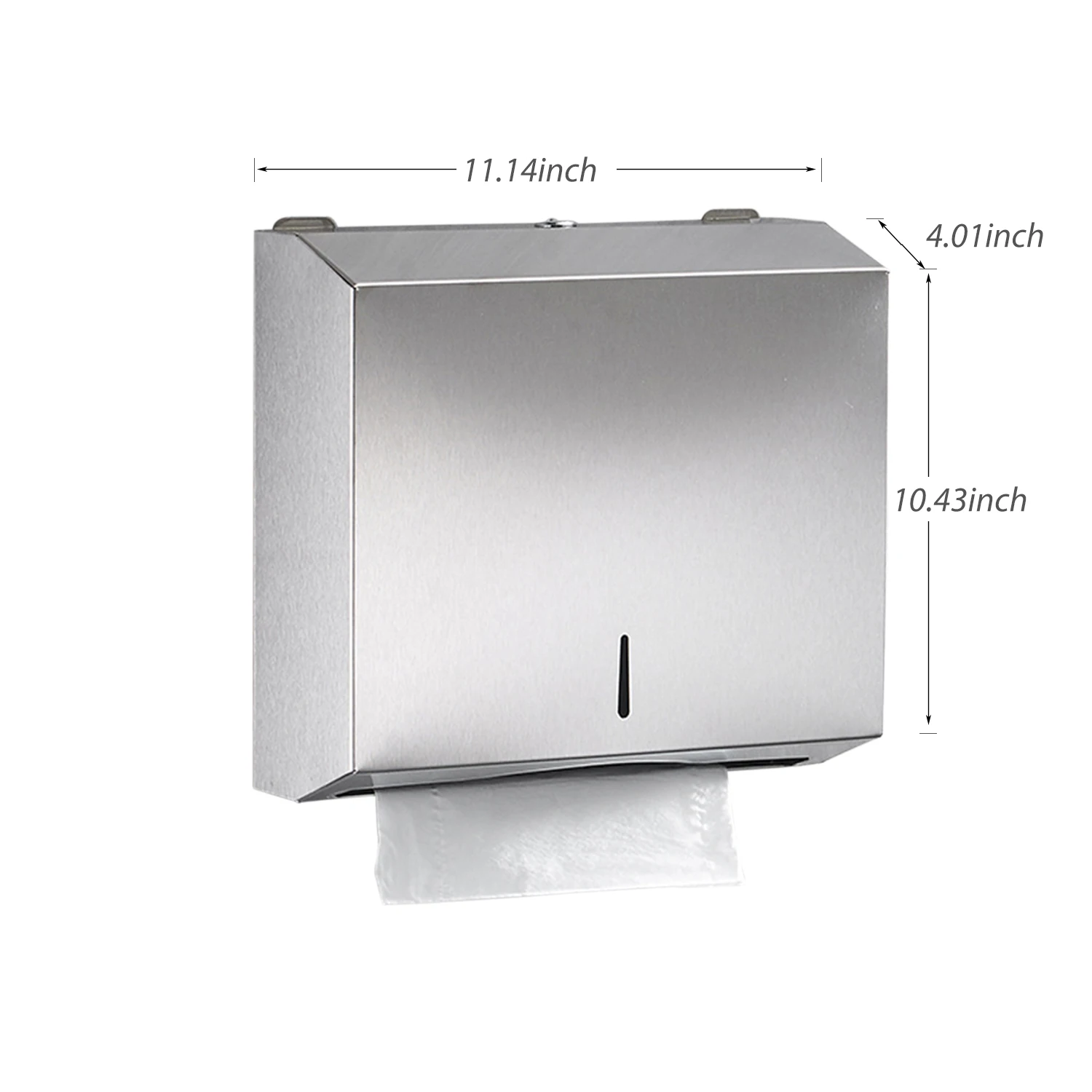 Paper Towel Dispenser Wall Mounted Drilling Paper Towel Holder Dispenser Brushed Stainless Steel Toilet Tissue Dispenser