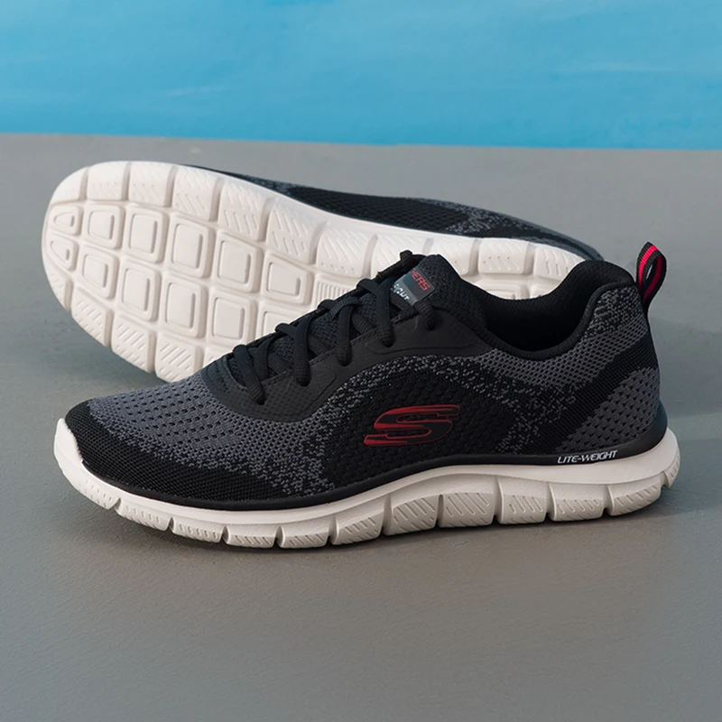 Skechers Men's Sports Shoes, Comfortable and Breathable Walking Shoes, Wear-Resistant, Lightweight, Fashionable Low-Top Casual Shoes 232699-Bkrd