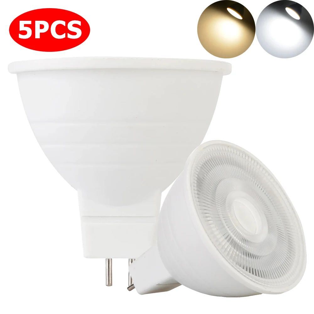 

5pcs Dimmable LED Spotlight E12 E14 E27 B22 B15 GU10 MR16 GU5.3 7W COB Light Bulb Super Bright LED Lamp 220V 110V Downlight