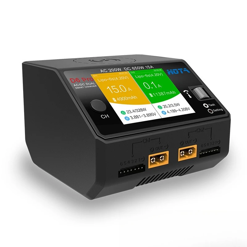 HOTA D6 Pro 650W 200W デュアルパワー - Hota D6 Pro Dual Lipo Charger のレビューと価格