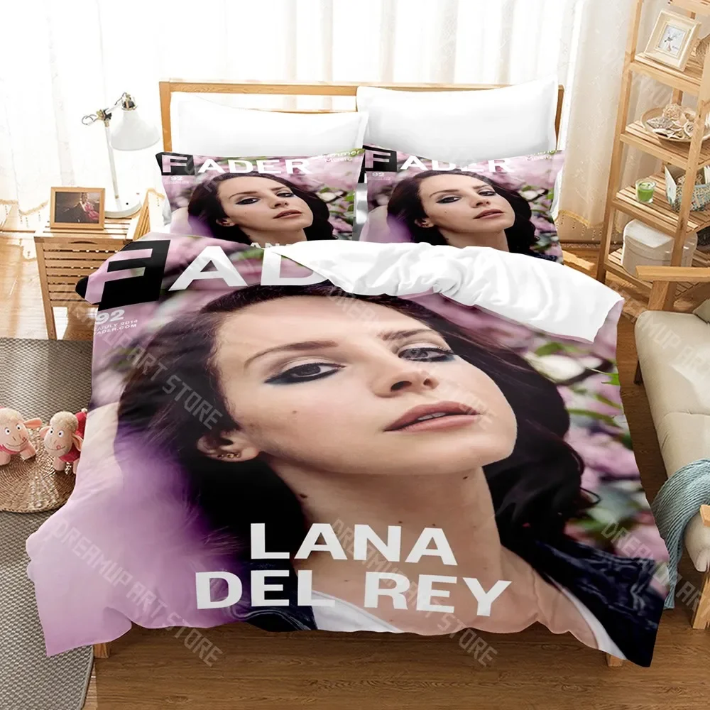 

Комплект постельного белья Lana Del Rey с 3D принтом, одинарный, полный, королевский размер, комплект постельного белья для взрослых и детей, комплекты пододеяльников для спальни