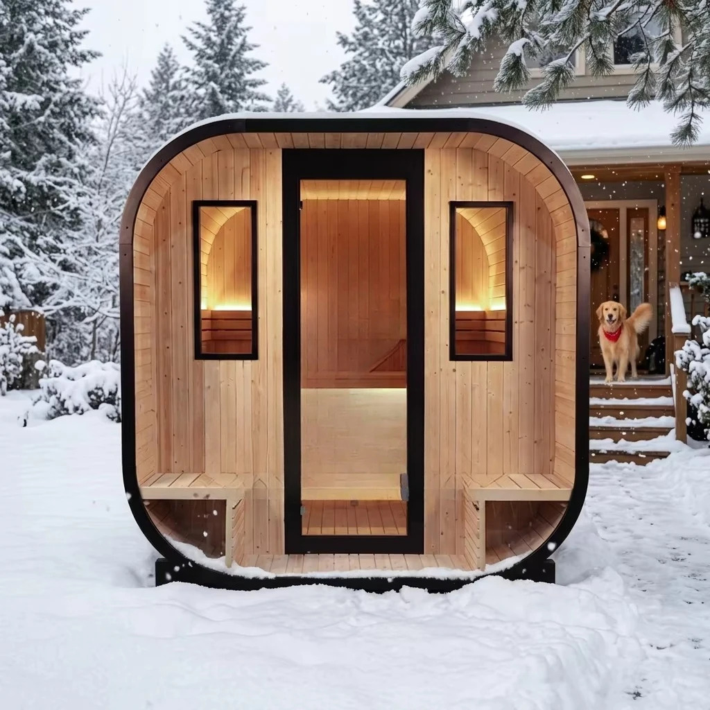 FL Sauna Space‑Efficient Wall‑Side Sauna Cabin For Narrow Household Room Far Infrared Sauna Spa Unit