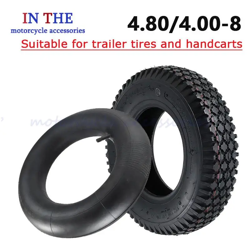 New thickened vacuum tire 4.80/4.00-8 for trailer lawn tractor truck snow blower ATV golf cart tire replacement parts