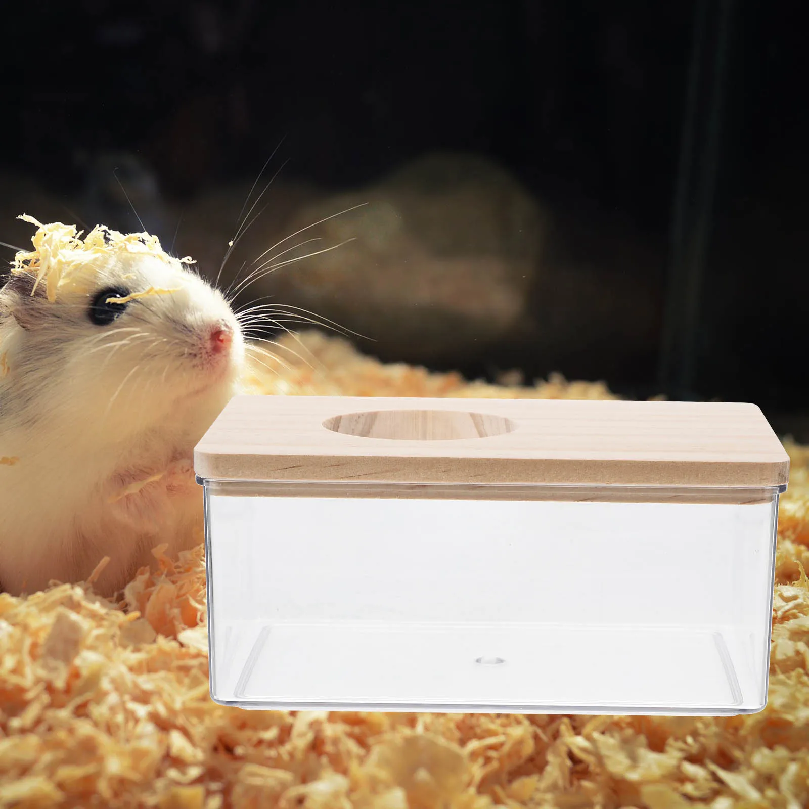 

Acrylic Hamster Basins Small Transparent S Case for Guinea Pig Chinchilla Chinchilla Case Reusable Toy Pet Supplies
