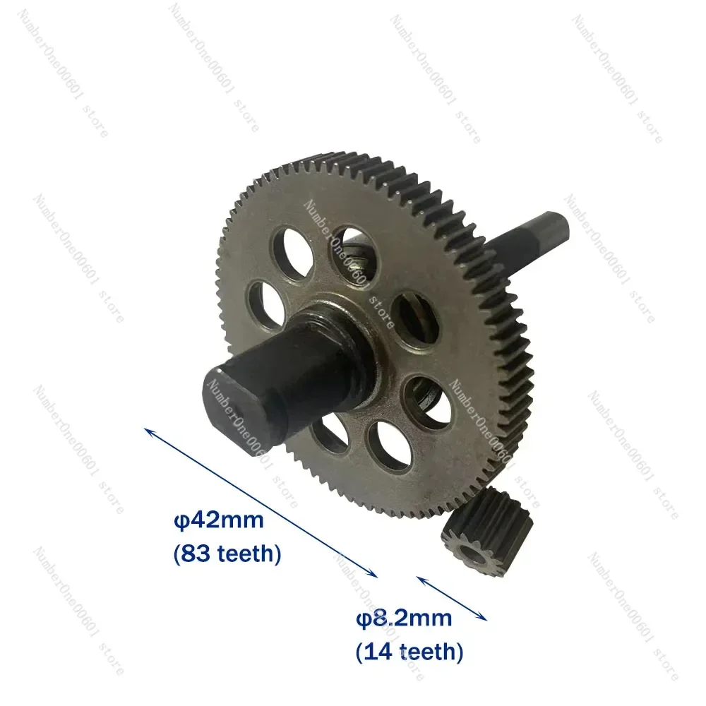 Mini gear with shaft for Power tools Chain saw hand saw lithium logging saw pinion 550type 14teeth brushless motor gear assembly