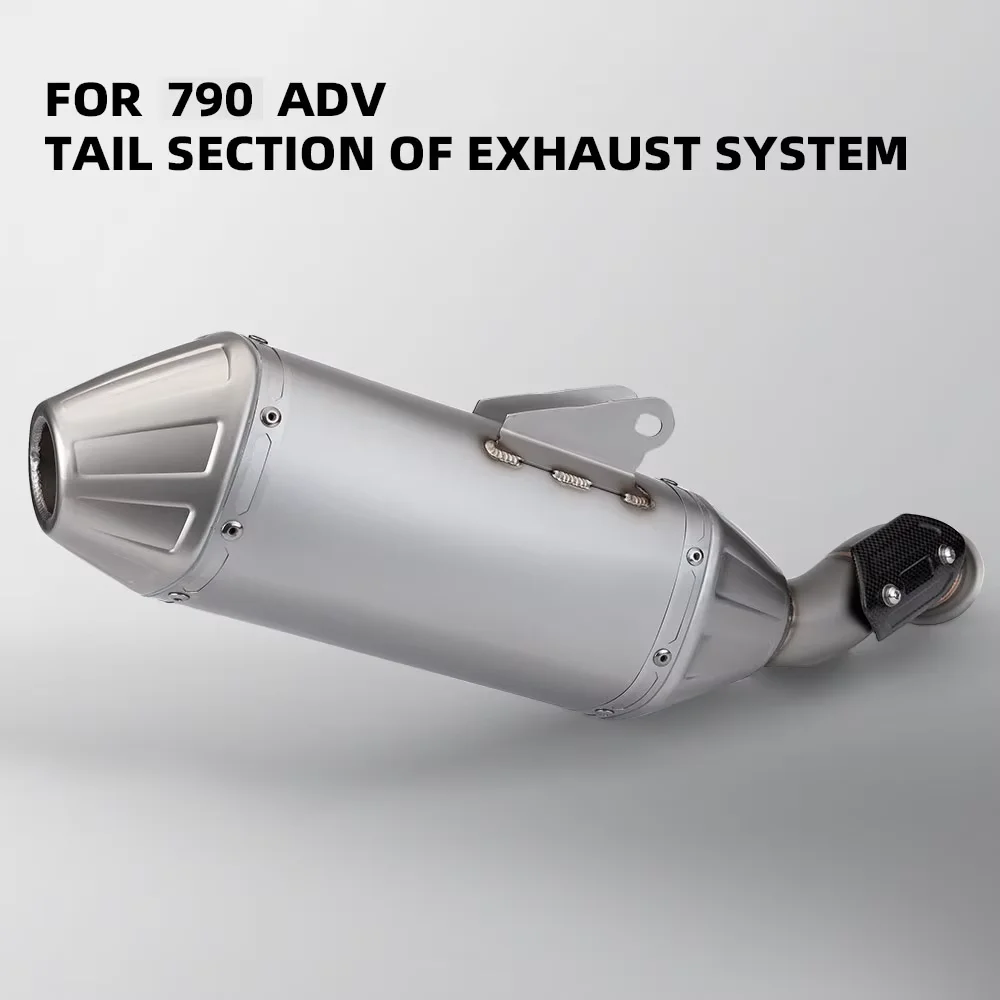 

For 790ADV 790 ADV Exhaust System Motorcycle Middle Tail Link Muffler Pipe with Anti Scald Cover slip Connect Original
