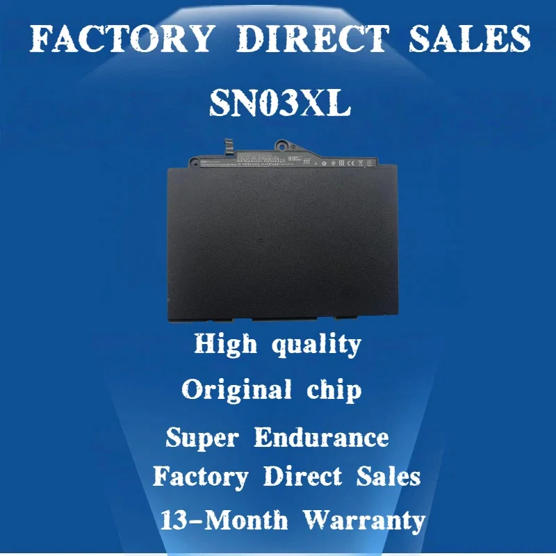 11.4V 44WH SN03XL Laptop Battery For HP EliteBook 820 G3 G4 725 G3 G4 HSTNN-l42C HSTNN-DB6V HSTNN-UB6T 800232-541 800514-001