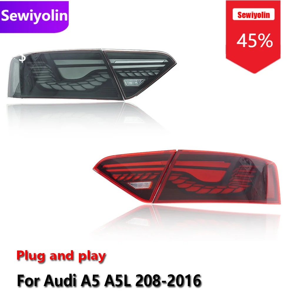 

Car DRL LED Tail Light Assemblies For Audi A5 A5L 208-2016 Auto Fog DRL Brake Turn Signal Lamp Plug And Play