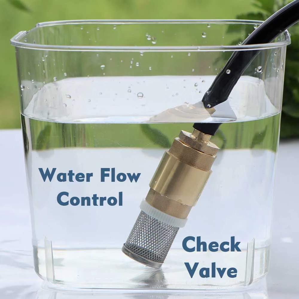 60w Self-priming Pump Misting Cooling System Check Valve Smart Timer 360° Bend Nozzle Atomizer Sprayer Outdoor Garden Irrigation