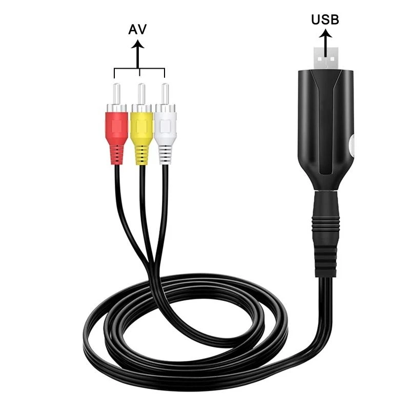 USB 2.0 Video CardCord Wire AV Composite Adapter Cable