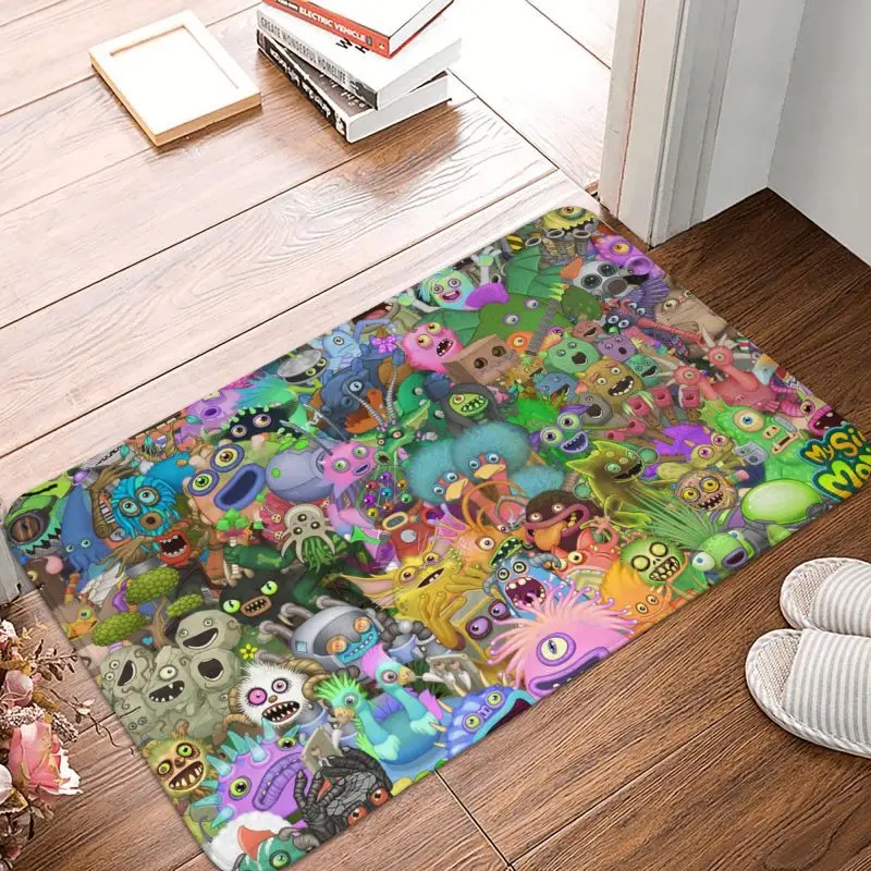 

Custom My Singing Monsters Doormat Non-Slip Entrance Kitchen Bath Door Floor Mat Garage Rug Carpet Footpad