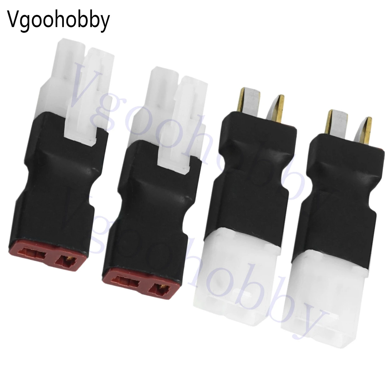  2 Pairs  Adapter for Big Tamiya Style to T Style Plug Female Male Adapter for RC FPV Drone Car Truck Lipo NiMH Battery Charger