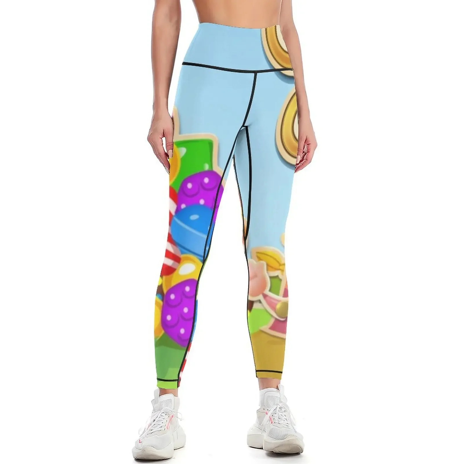 

Tiffi Candy Crush Start Art Mashup Leggings Sportswear woman gym sports for gym sport pants flared Womens Leggings