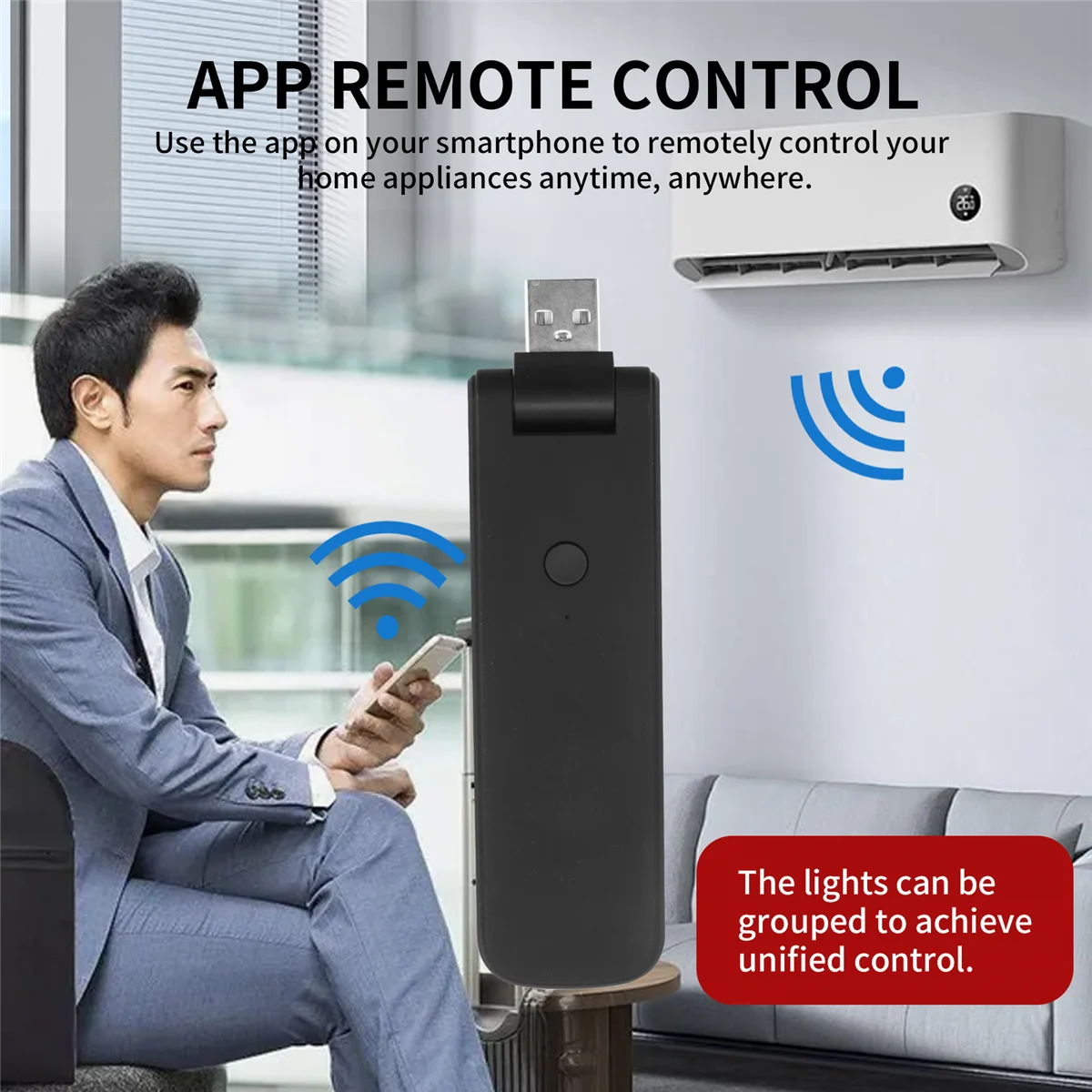A56X Tuya Smart RF IR Telecomando WiFi Alimentazione USB Smart Home per condizionatore d'aria TV LG TV Supporto Alexa,Google Home