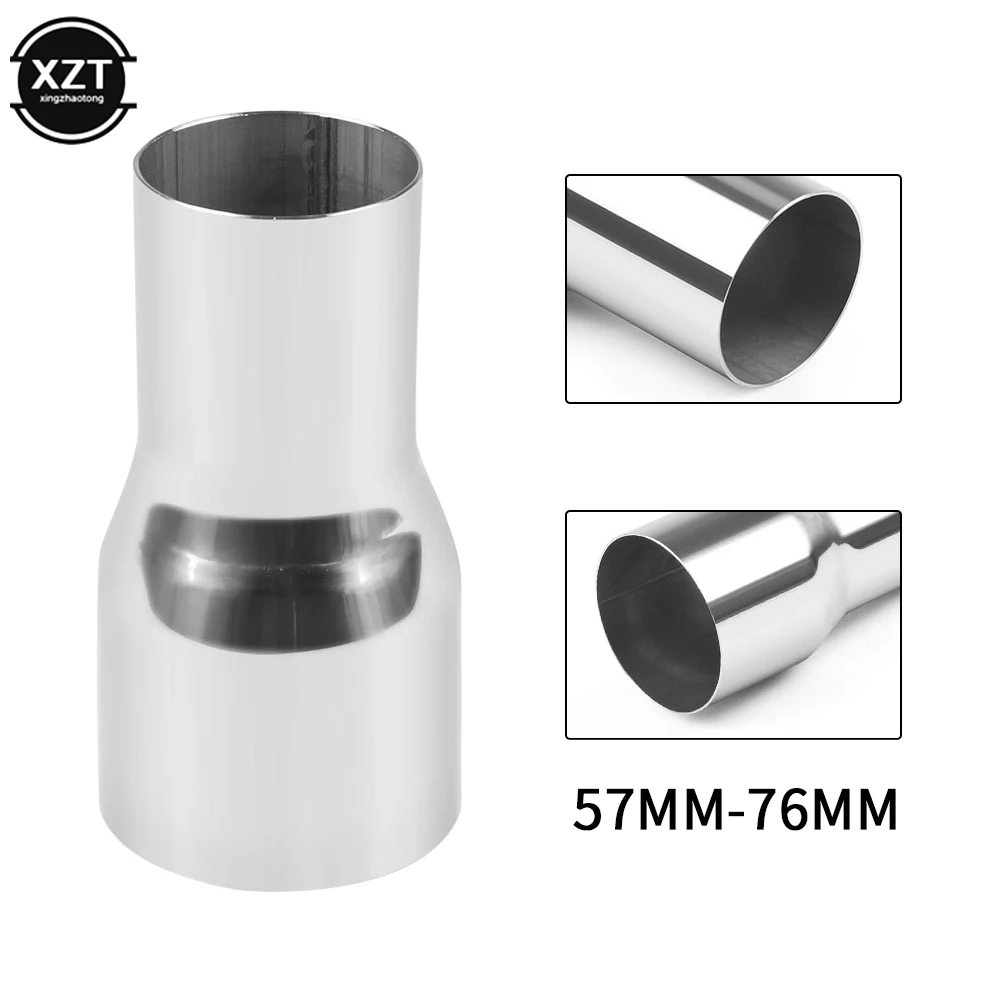 Universal Stainless Steel Car Exhaust Reducer Connector Pipe Tube Adapter Intake Pipe Connection Joint 51mm 63mm 57mm 76mm