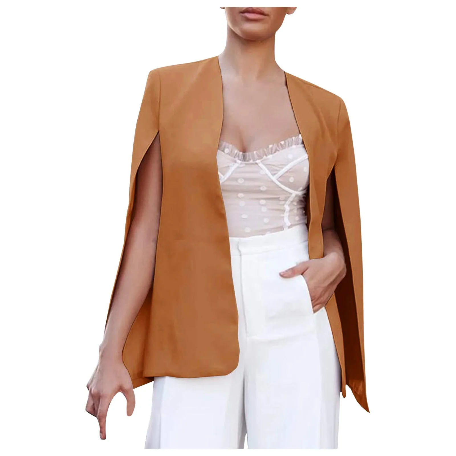 New Autumn Spring Ladies Blazer Split Sleeve Women Suit Jacket Elegant Chic Office Lady Work Suits Coat Cape Cardigan Outwear