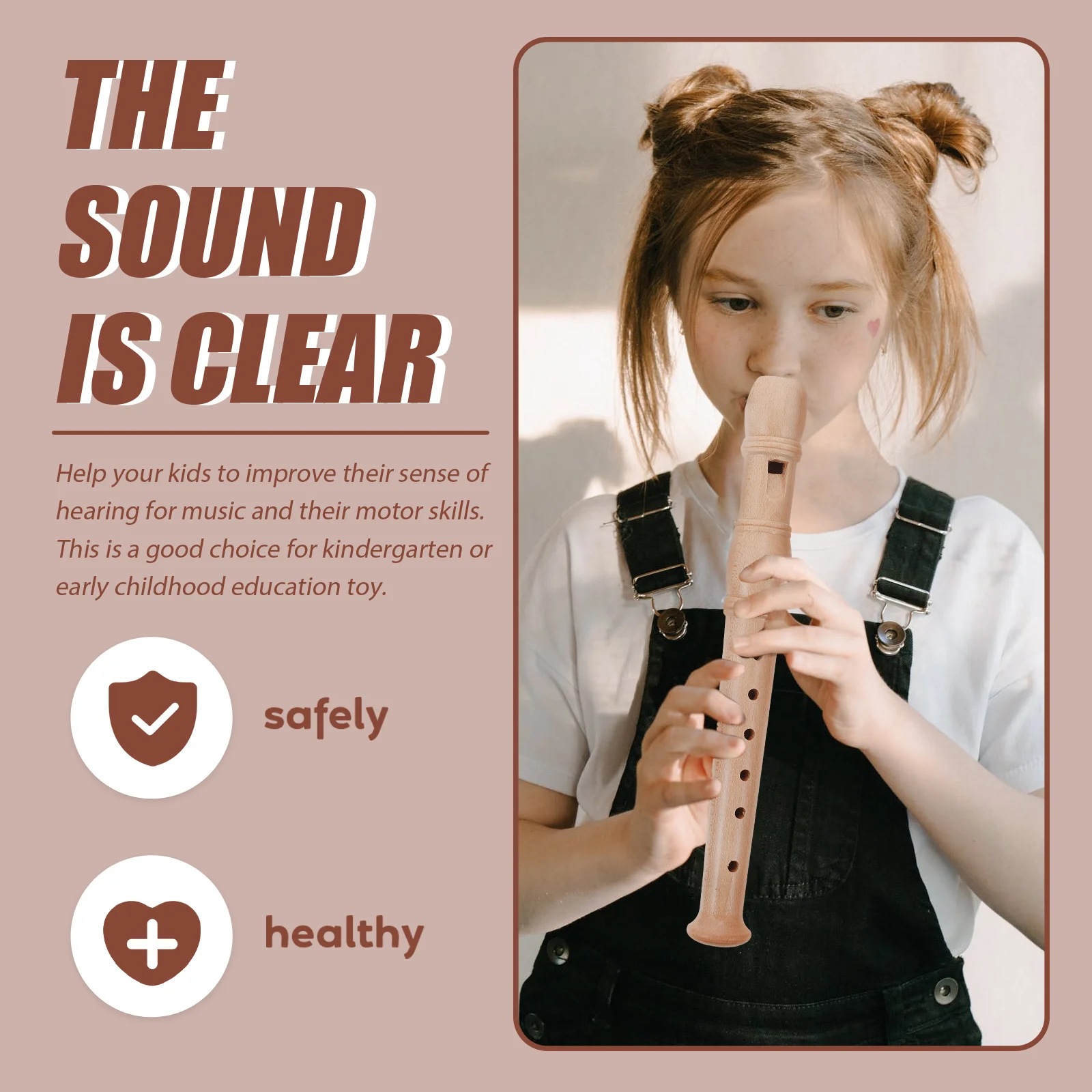 Flute Wooden Children's Clarionet Kids Musical Instruments Major Professional 6-hole Clarinet Toy