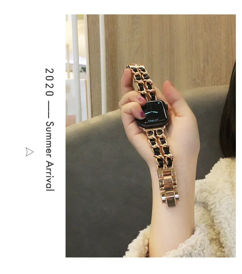 Cinturino in metallo + pelle per Apple watch ultra 10 9 8 7 46mm 42mm 45mm 41mm Bracciale in acciaio inossidabile iwatch 6 5 4 SE 44mm 40mm Cintura