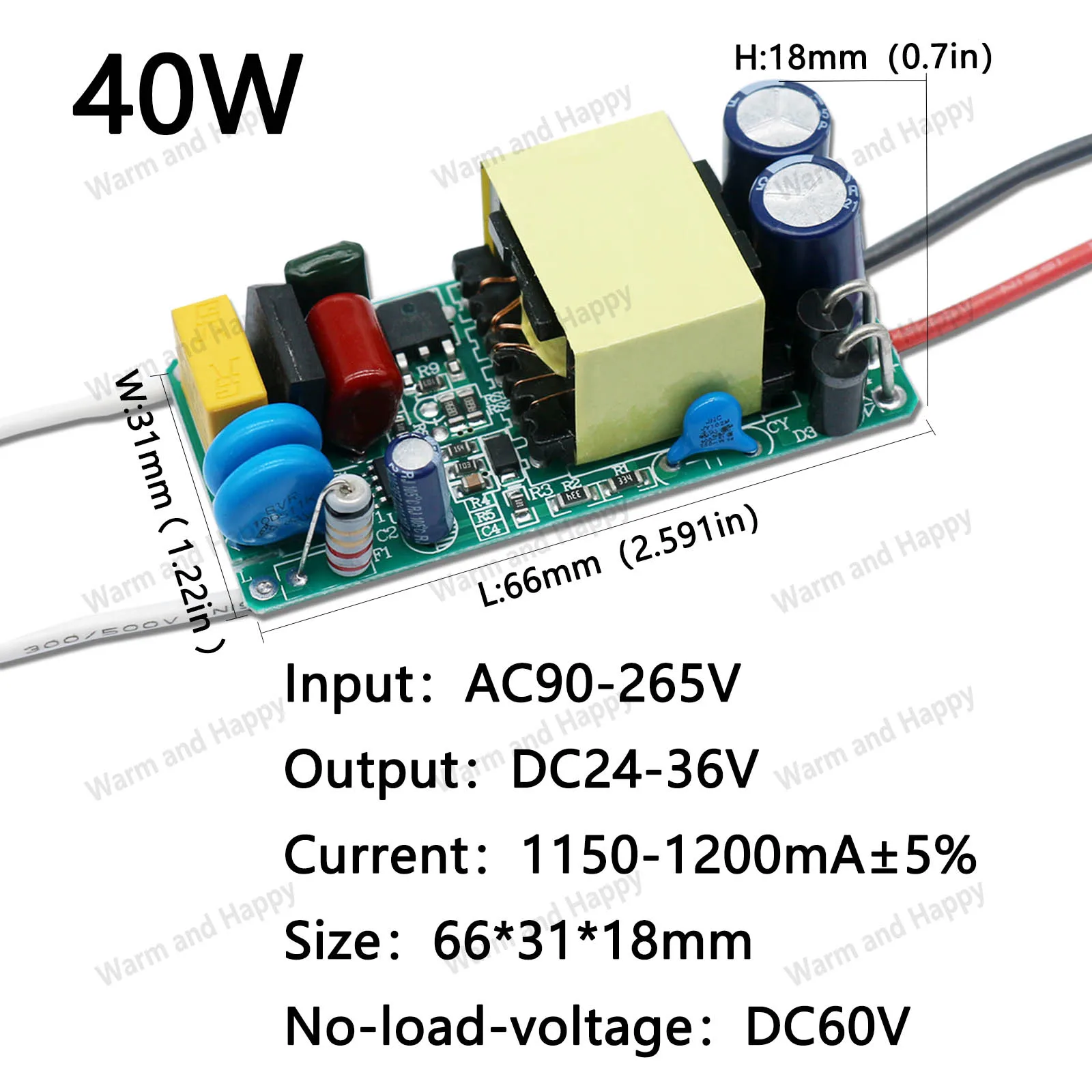 LED Driver 50W 40W 30W 20W 10W DC24-34V Power Supply Constant Current Control Lighting Transformers Board For Diode Lamp Bead