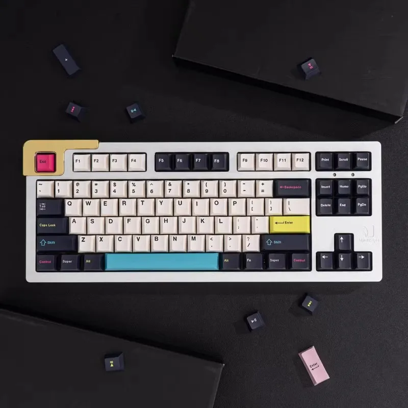 GMK 129 Keys future funk Cherry Profile PBT Keycaps Dye Sub Key caps for 61/87/104 Cherry MX Switch Gaming Mechanical Keyboard
