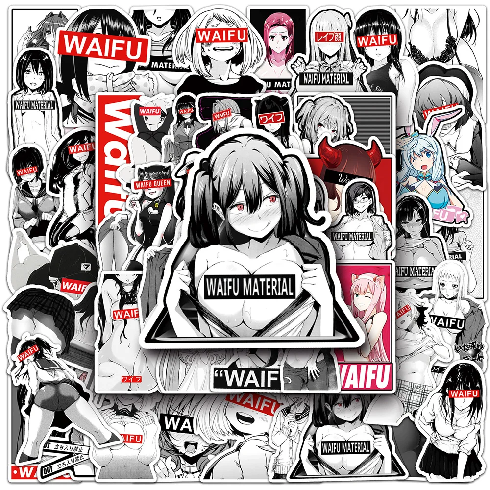 10/30/50pcs Anime Tease Vulgar Sexy Hentai Stickers for Adults DIY Motorcycle Laptop Phone Skateboard Vinyl Decal Sticker Packs