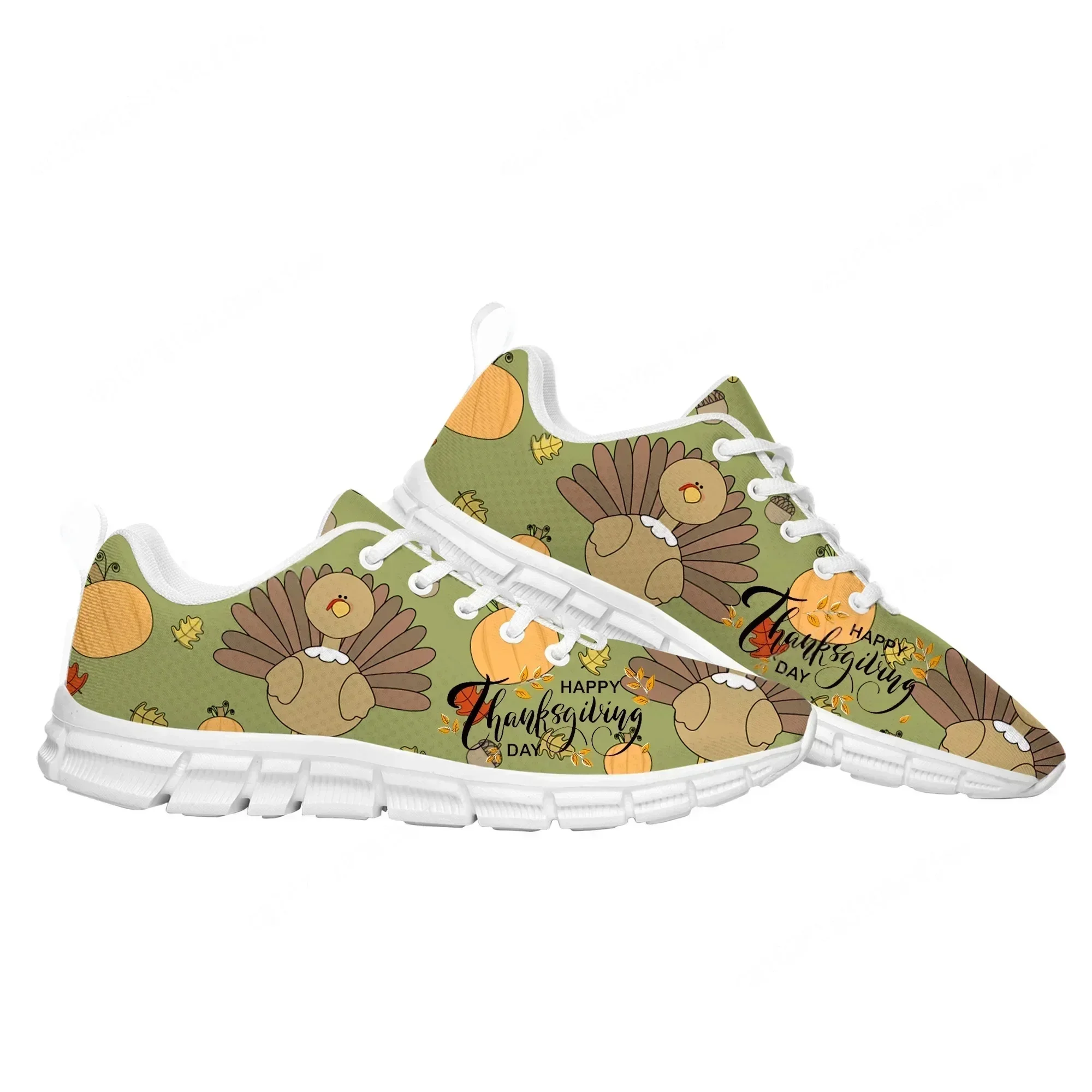 Zapatos Deportivos Personalizados para el Día de Acción de Gracias, Zapatillas de Moda para Hombre y Mujer, Hechas a Medida para Parejas