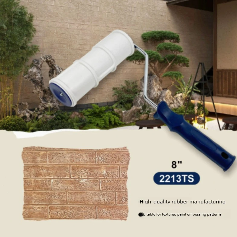 textured-paint-roller-wall-coating-tool-rubber-protection-stamp-polyurethane-embossed-pottery-wheel-paint-roller-texture-roller