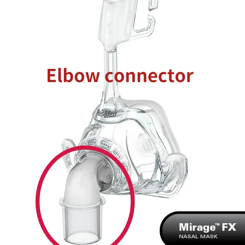 ResMed CPAP Mirage FX Tube Elbow Connector Adapter for CPAP Machine without Headband Frame Or Mask