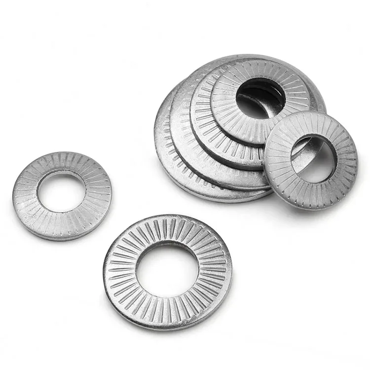 M3 M4 M5 M6 M8 M10~M16 304 Stainless Steel Disc Spring Serrated Lock Washer Knurled Elastic Gasket Self Serrated Safety Washers