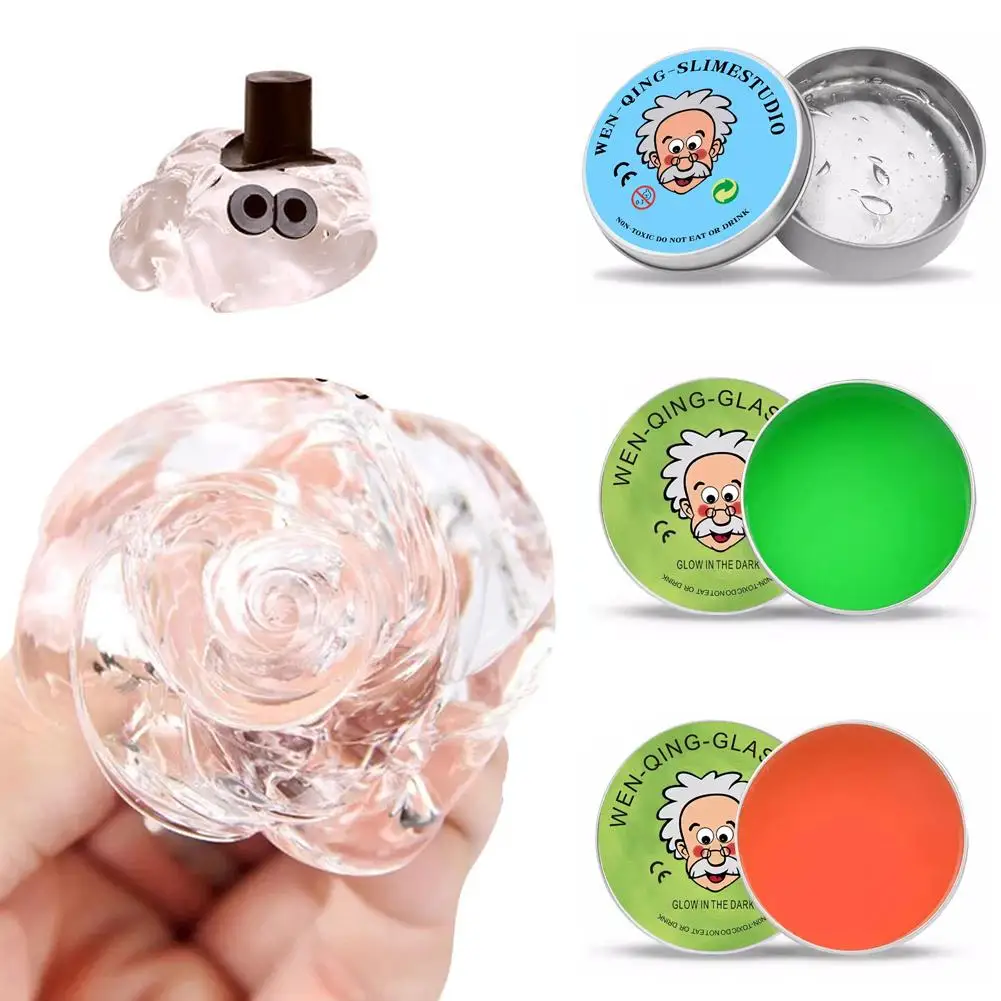 Reusable Putty Liquid Crystal Bouncy Slime Toy Set Kid Safe Mud Stress Relief Color Clay Shape Handmade DIY Handgum Playdough