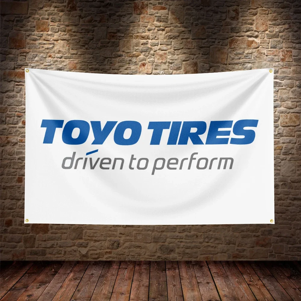 3X5Ft Toyo Tires Flag Polyester Printed Car Banner For Decor