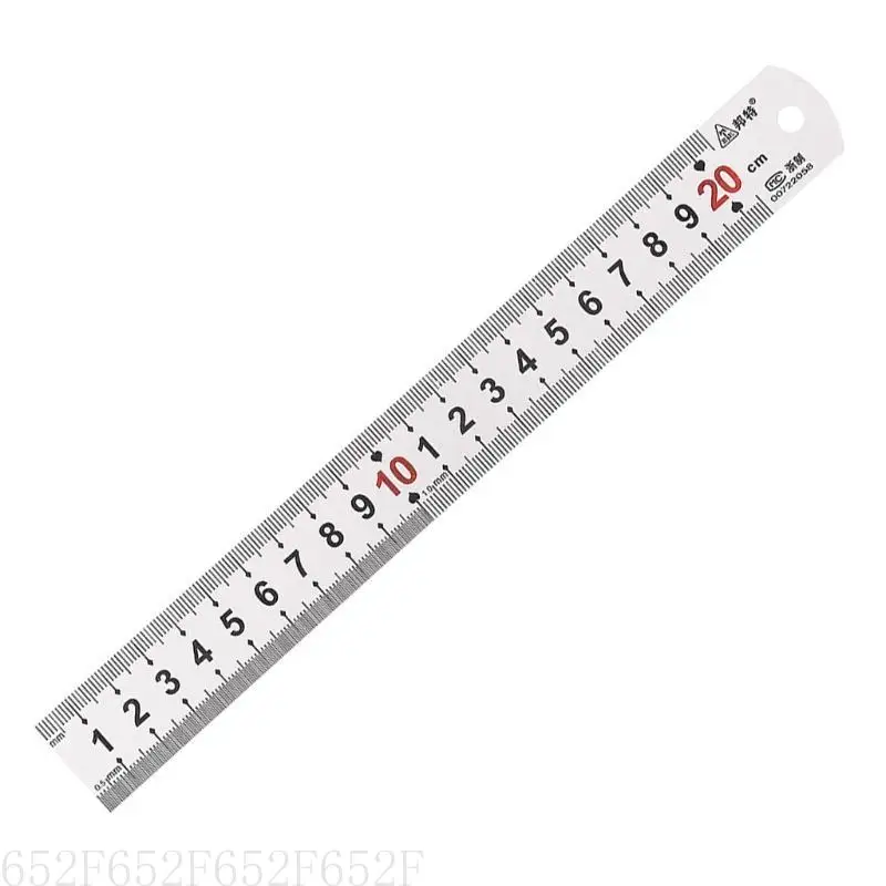Stainless Steel  Precision Ruler Stainless Steel Straight Ruler 20cm Steel Ruler Measuirng Tool for Office Learning Drawing