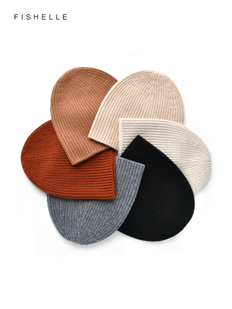 Basic style earth color solid color wool hat women\'s autumn winter warm simple cap men\'s knitted beanie Christmas Gifts