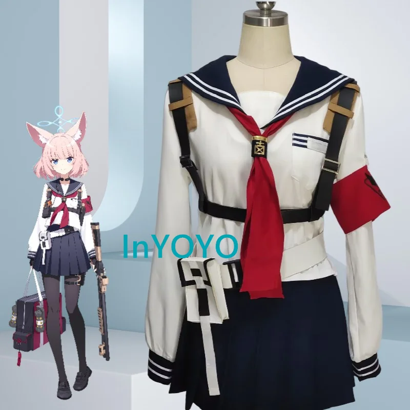 

InYOYO Blue Archive Cosplay Niko Costume Game Suit Sailor JK Uniform Dress Halloween Carnival Party Outfit Custom Made New