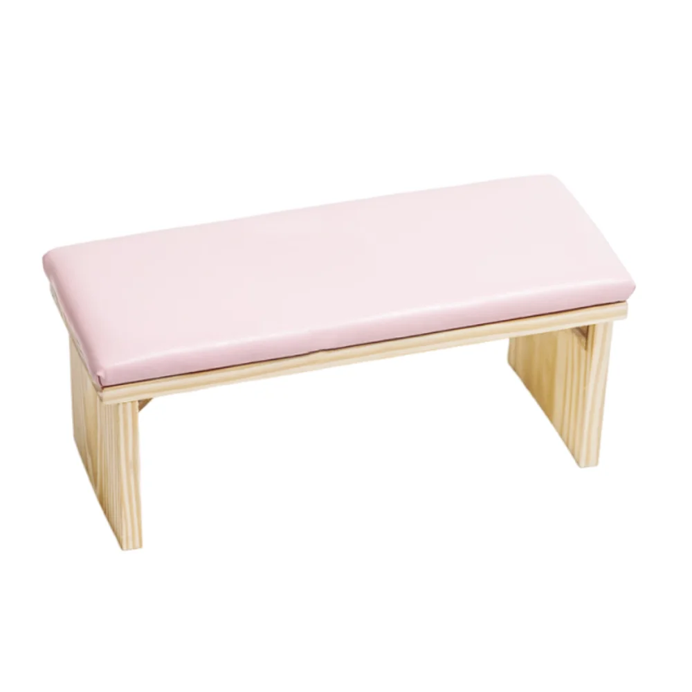 Non-slip Manicure Hand Pillow Ergonomic Wood Stand Arm Rest Stand Hand Support PU Leather Nail Arm Rest Cushion Nail Art Tool