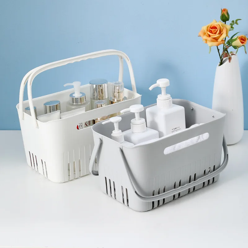 

Portable Shower Caddy, Multi-Functional Stackable Plastic Storage Basket with Handles, Suitable for Bathroom Organizer