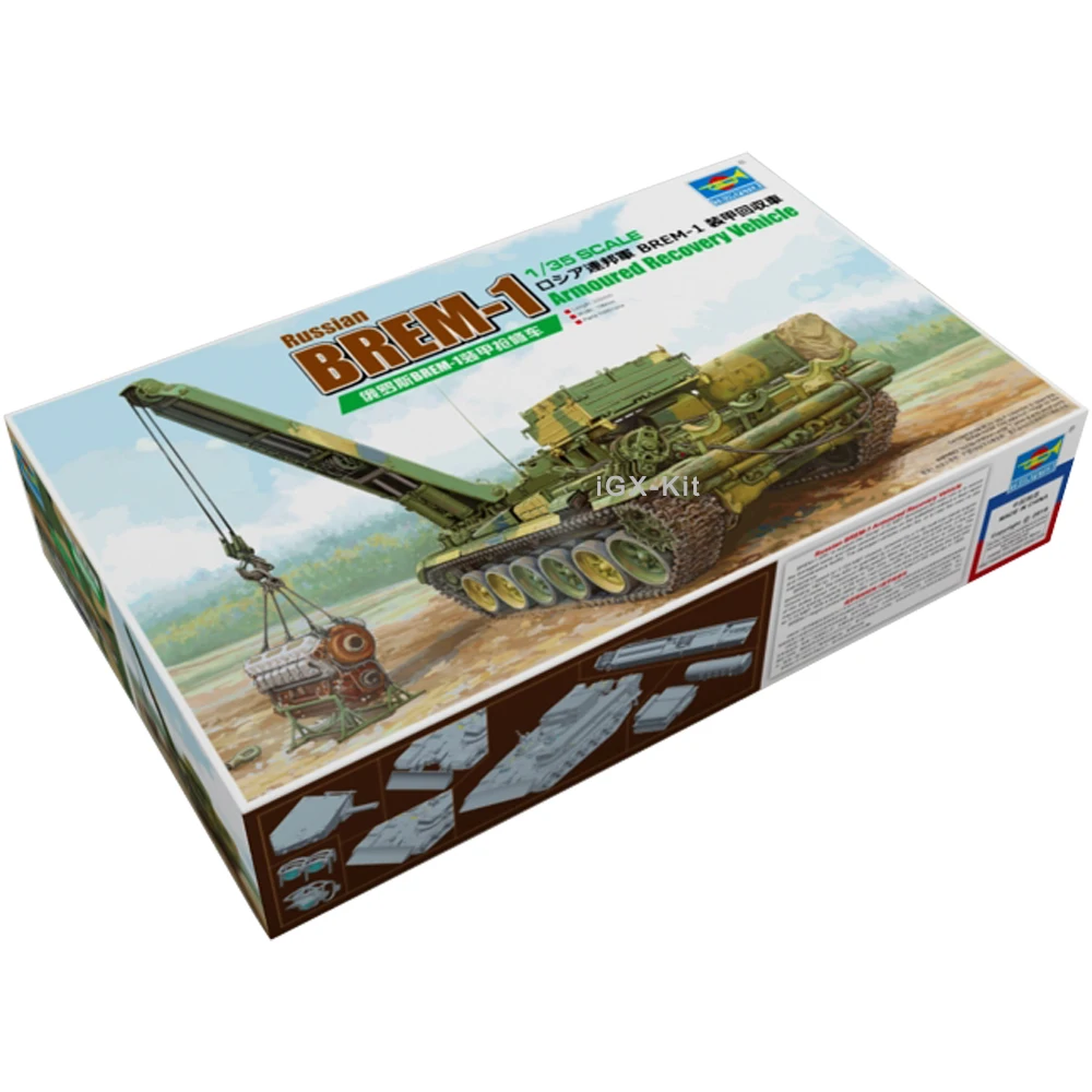 Trumpeter 09553 1/35 Russian BREM1 BREM-1 Armoured Recovery Vehicle Military Assembly Plastic Gift Toy Model Building Kit