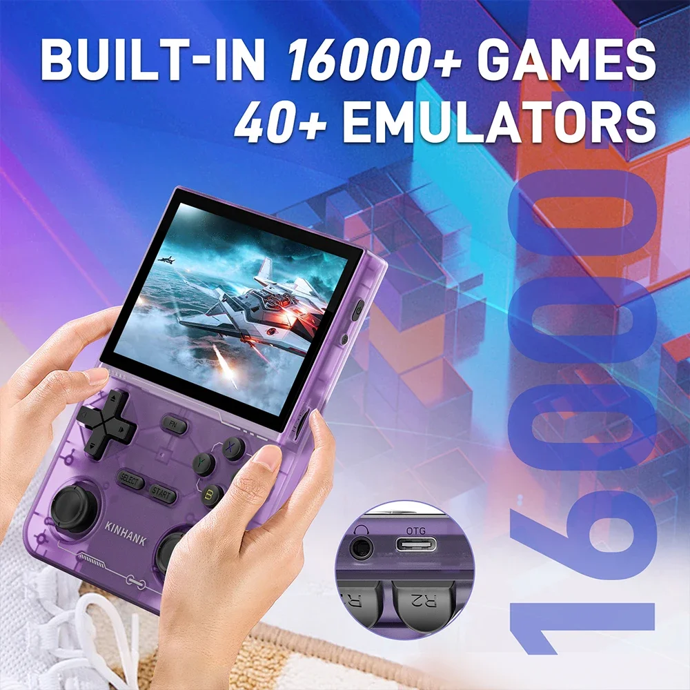 K36 Retro Handheld Video Game Console With 16000+ Games 3.5-inch IPS Screen Portable Pocket Video Player for PS1/PSP/DC/N64/SS