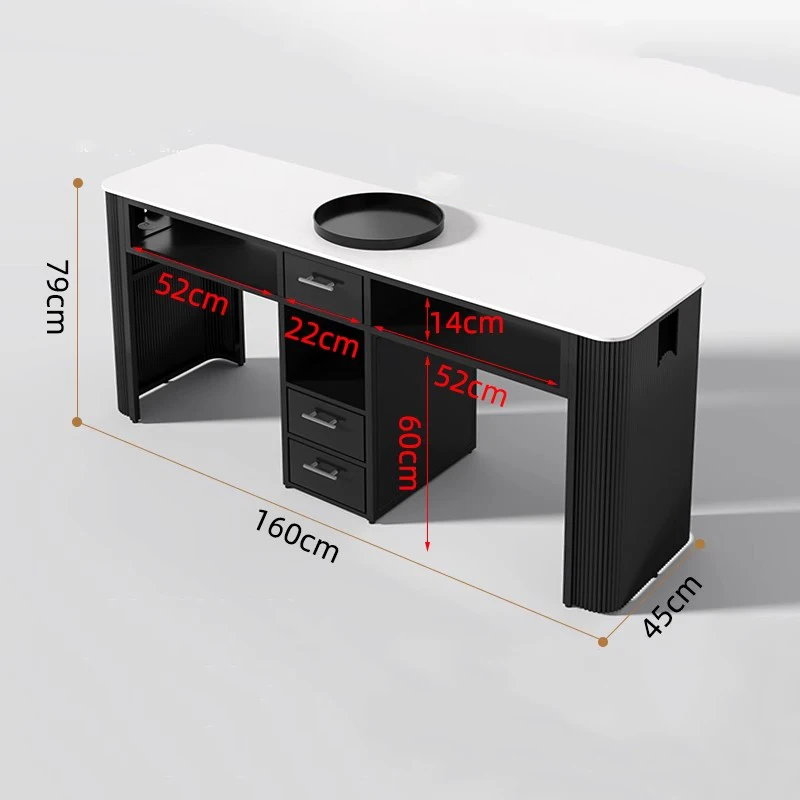 معدات تجميل طاولة الأظافر تصميم طاولات مانيكير احترافية عرض أدراج ميسا دي مانيكير صالون المفروشات المنزلية
