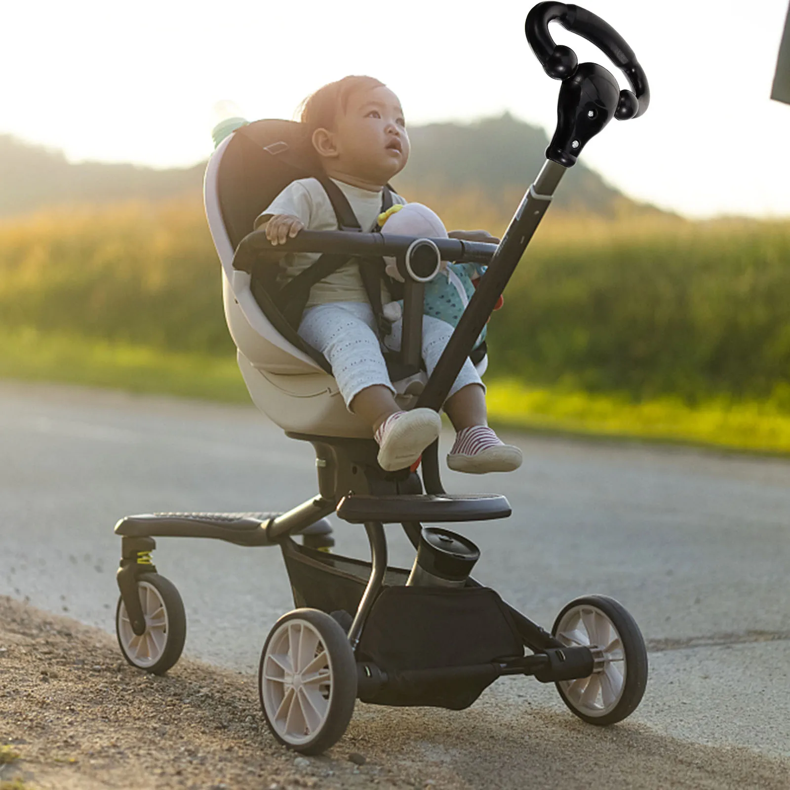 

1Pcs Durable Push Rod Handle for Babies Tricycles and Strollers Easy Replacement