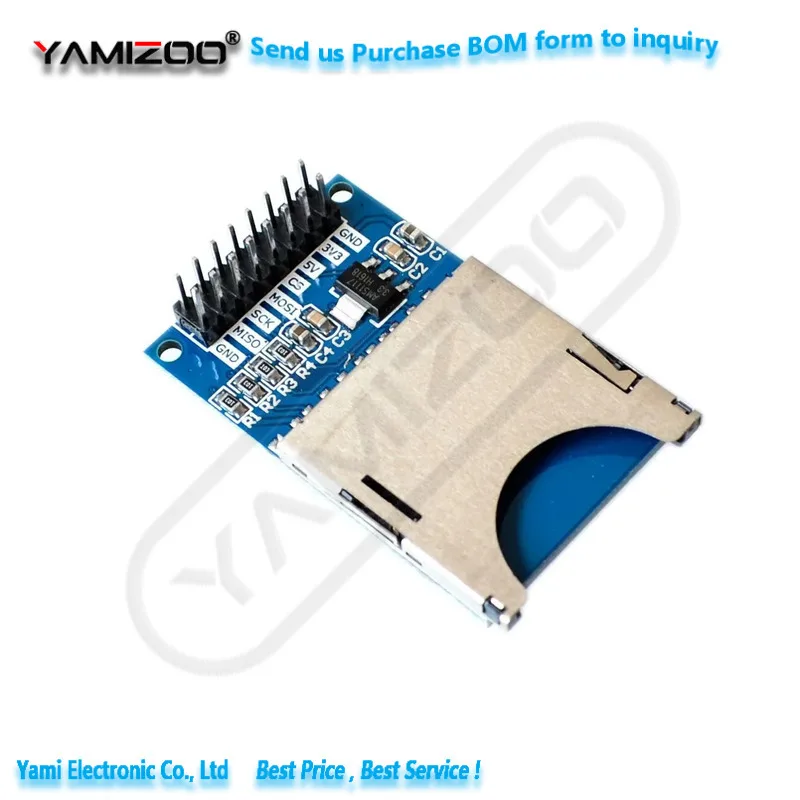 1PCS HM-SD SD Card Module Slot Socket Reader ARM MCU 16 Pins For Arduin