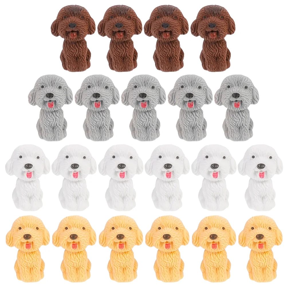 36 Pcs Puppy Eraser Fun Erasers Party Favors Classroom Prizes Dog for Kids Desk Pets Kawaii Mini Animal Small Toys