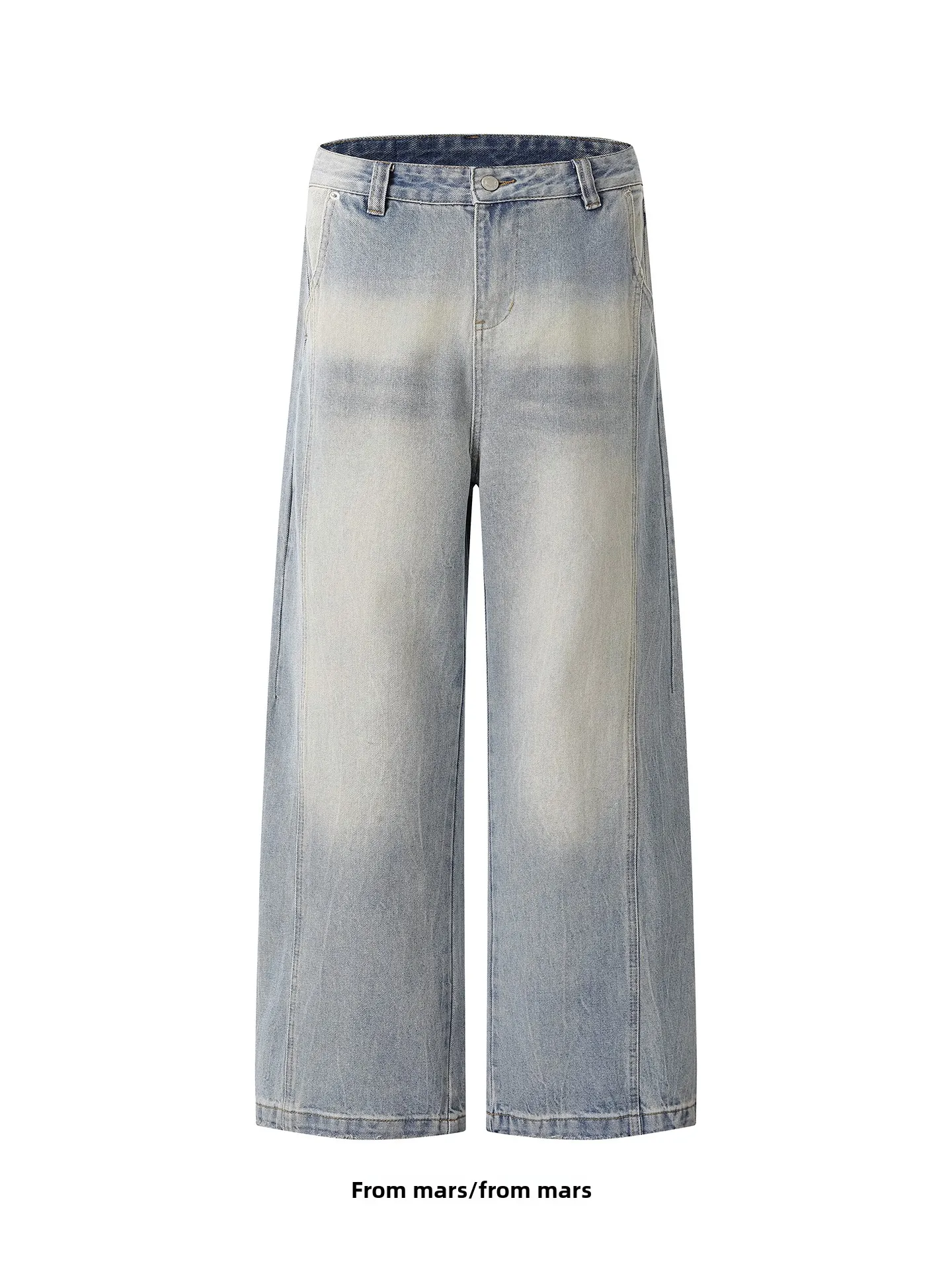 

Джинсы свободного кроя в стиле High Street: универсальные повседневные прямые джинсы в пол с эффектом потертости