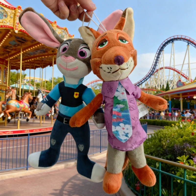 2025 Disney Cartoon Anime Movie Zootopia Plush Toy Fox Nick Wilde Rabbit Judy Hopps Doll Soft Stuffed Animals Xmas Gifts