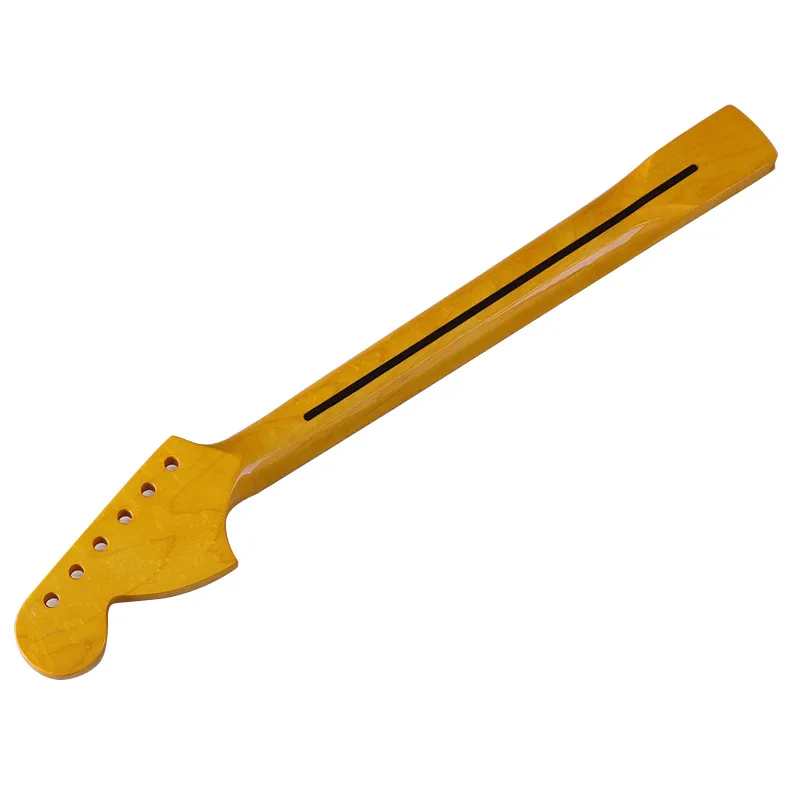 جيتار كهربائي لمقبض رقبة ST 22 دبابيس بالإضافة إلى رأس مابل مشرق أصفر جيتار رقبة آلة موسيقية معدلة لتقوم بها بنفسك ملحقات #3