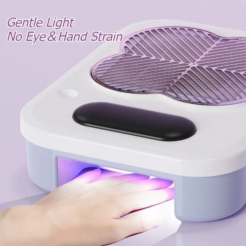 Electric Manicure Nail Vacuum Cleaner Polish Nails Dust Collector with Lamp Professional Nails Equipment Small Manicure Supplies